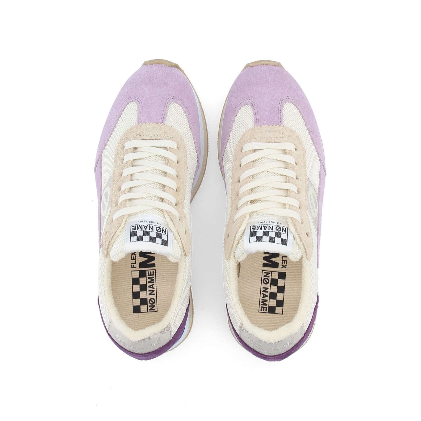 FLEX M JOGGER W - SUEDE/SDE/KNIT - LILAC/BEIGE/OFF WHITE